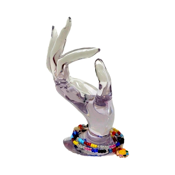 Fun Vibrant Multicolored Whimsical Beaded Wrap Bracelet Rainbow Smiley Face - Picture 3 of 7